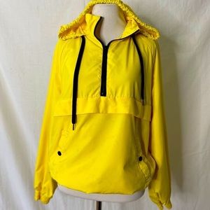 Yellow Windbreaker Pullover